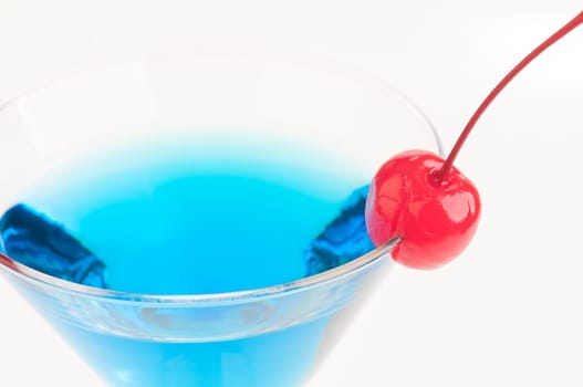 Blue Citrus Martini made from Gin, Vermouth and Blue Curacao