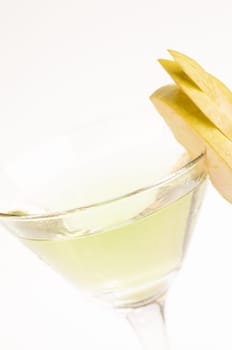 Green Apple Martini made from gin, vermouth and apple juice