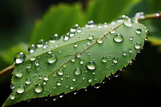 raindrops on a leaf with green leaves in the background and text that says,'what is water? '