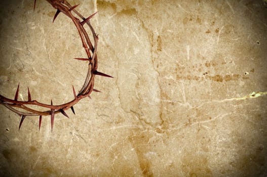 Crown of thorns on grungy background