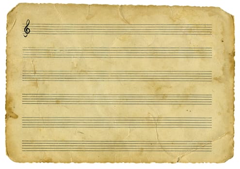 Vintage music background isolated on white