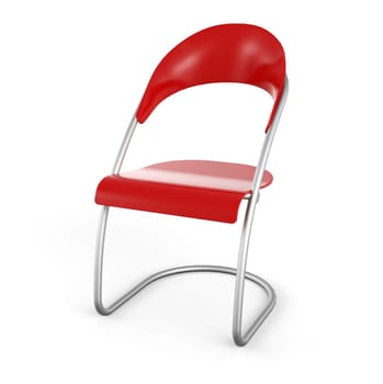 Visitor Chair Red in 3D