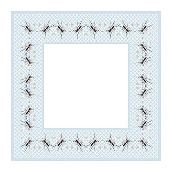 Decorative frame design with mosquitoes