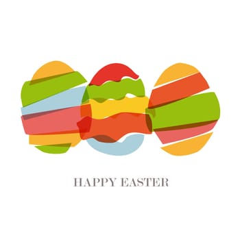 Multicolored transparent Easter eggs silhouette isolated. EPS10 file version. This illustration contains transparencies and is layered for easy manipulation and custom coloring