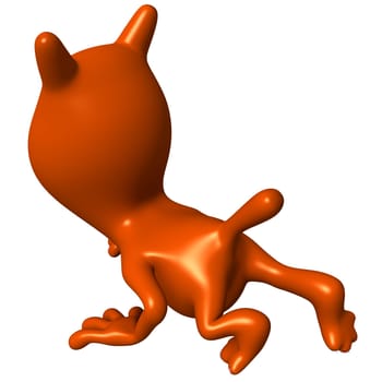 Side view carved cat on prepeared for sprint