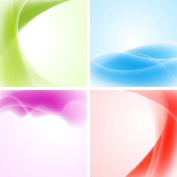 Abstract waves backgrounds. Vector design eps 10. Gradient mesh included