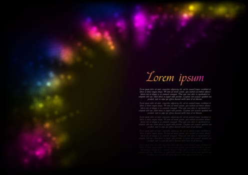 Colourful sparkling design. Vector background eps 10. Gradient mesh included