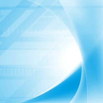 Abstract hi-tech wavy design. Vector design eps 10. Gradient mesh included