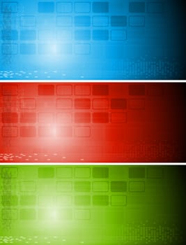 Abstract technology banners. Vector illustration eps 10