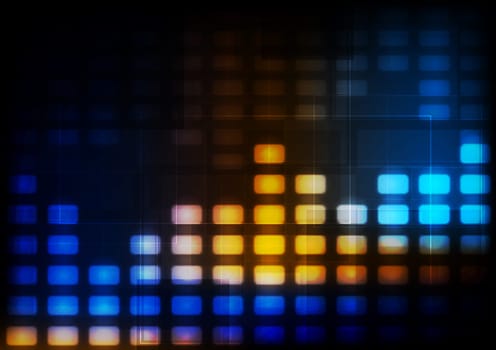Colourful glowing tech background. Vector design eps 10. Gradient mesh included