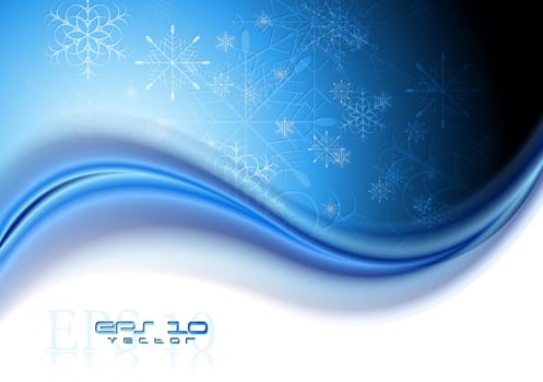 Abstract Christmas blue background. Vector design eps 10