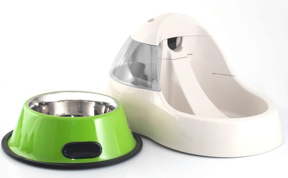 Pet food and electric water bowl