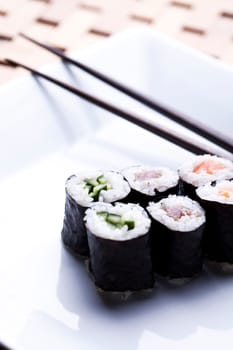 Sushi traditional japanese food