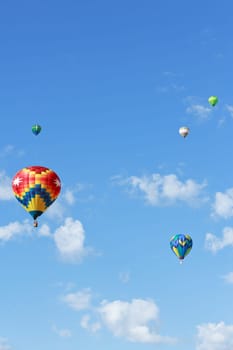 colorful hot air balloons