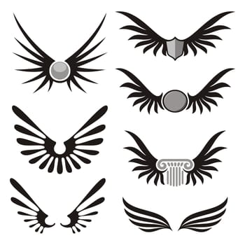 Wing shaped design elements to give your design a flying flavor