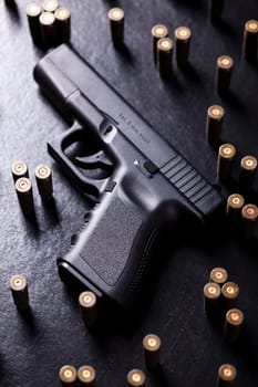 Ammunition and automatic handgun