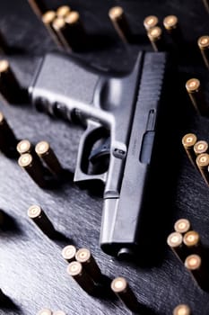 Ammunition and automatic handgun