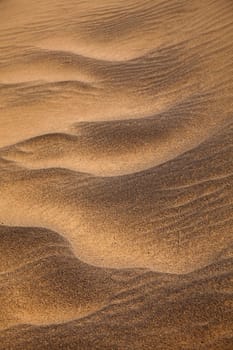 Sand Desert with Dunes in Marocco, merzouga