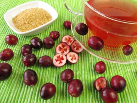 Tea with cranberries