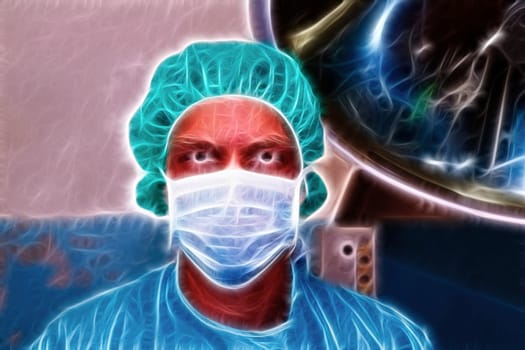 Surgeon seems very serious about coming difficult surgery