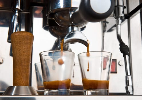 Espresso in glassware