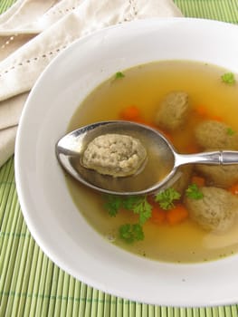 Soup with liver dumplings