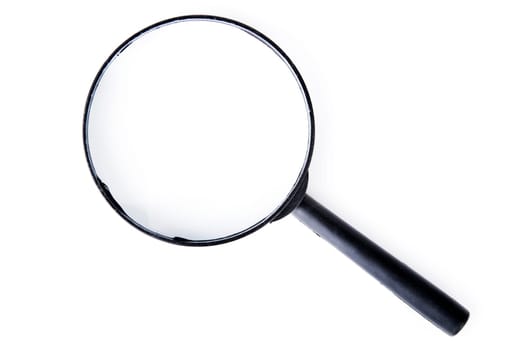 Magnifying glass isolated on white