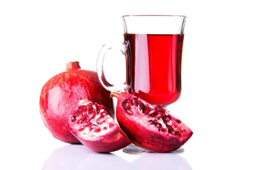 Pomegranate juice in glass