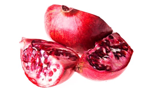 Pomegranate isolated on white background