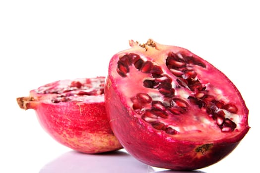 Pomegranate isolated on white background
