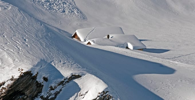 Deep snow-covered