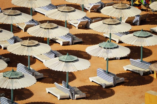 Sea beach during hot summer day