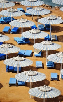 Sea beach during hot summer day