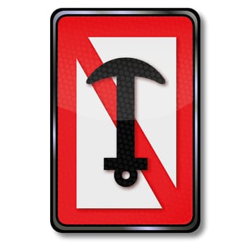 Navigation signs: Prohibition of anchoring and prohibition of dragging