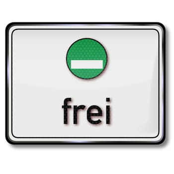 Traffic sign green sticker free