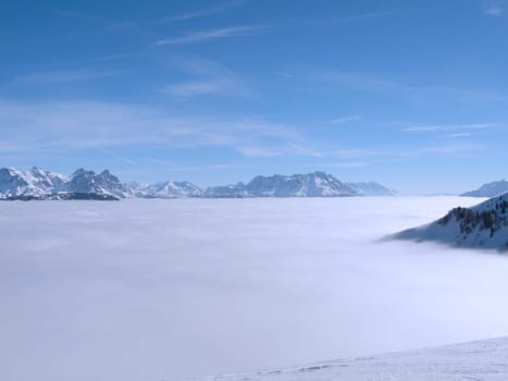 Ground fog in the mountains