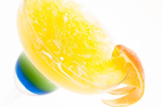 Summer Dream cocktail made from Cachaca, Blue Curacao, Triple Sec , Orange and lime juice