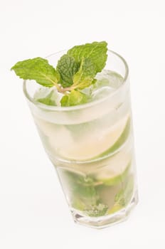 Mojito a Cuban cocktail made with cuban rum, lime, sugar and a splash of soda