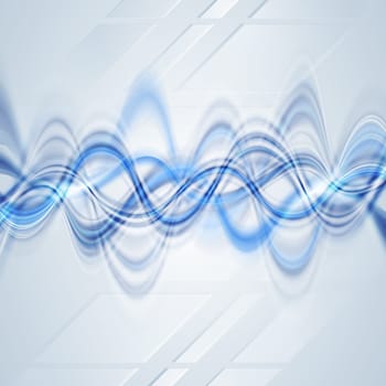 Abstract technical background with waves. Vector eps 10