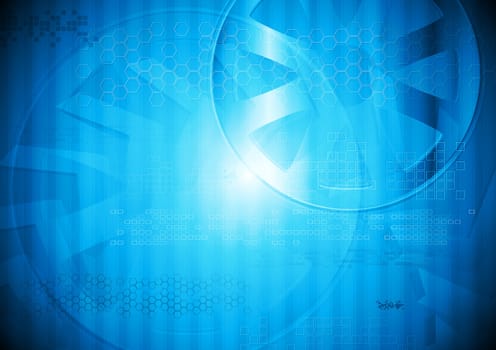 Blue technical background. Vector design eps 10