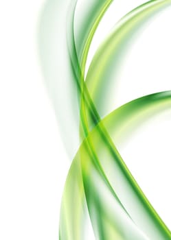 Abstract green waves. Vector design eps 10