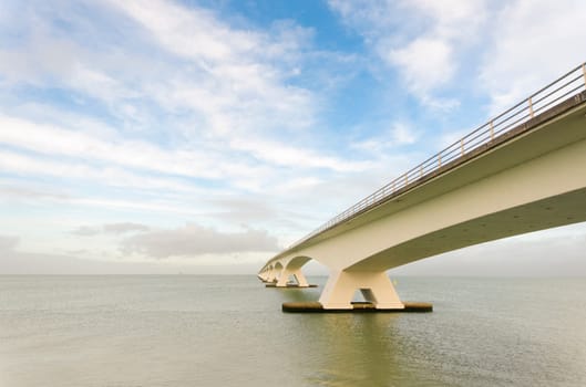 5 km long Zeelandbrug in the Netherlands. At the opening in 1965, it was the longest bridge in Europe
