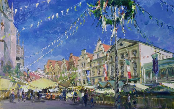 Old Town Painting Maypole - Acrylic Paints