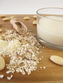 Muesli with almond milk