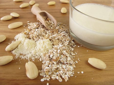 Muesli with almond milk