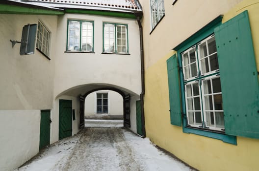 Court yard of Holy Spirit Church in Tallinn