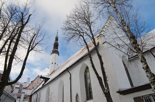 Old city, Tallinn, Estonia. Holy Spirit Church the old (1684)
