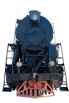 Old steam locomotive, a close up