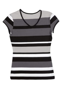 Fashionable women's striped blouse. Isolate on white.