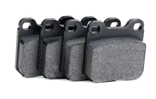brake pads closeup isolate on white background